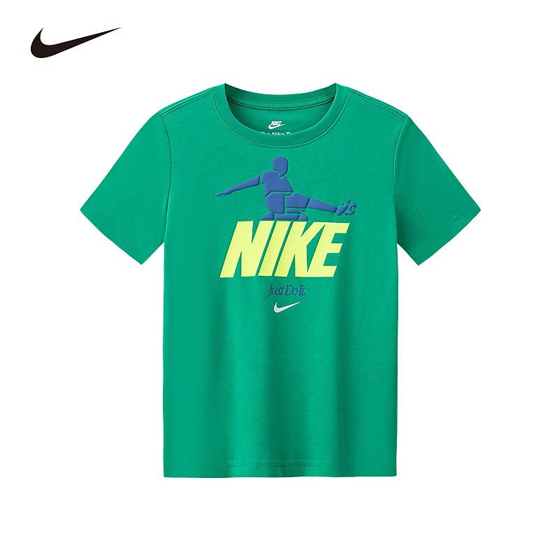 Nike Хлопковая футболка с принтом букв для подростков