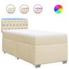 Maison Exclusive - Sommier à lattes de lit avec matelas Crème 80x200 cm Tissu