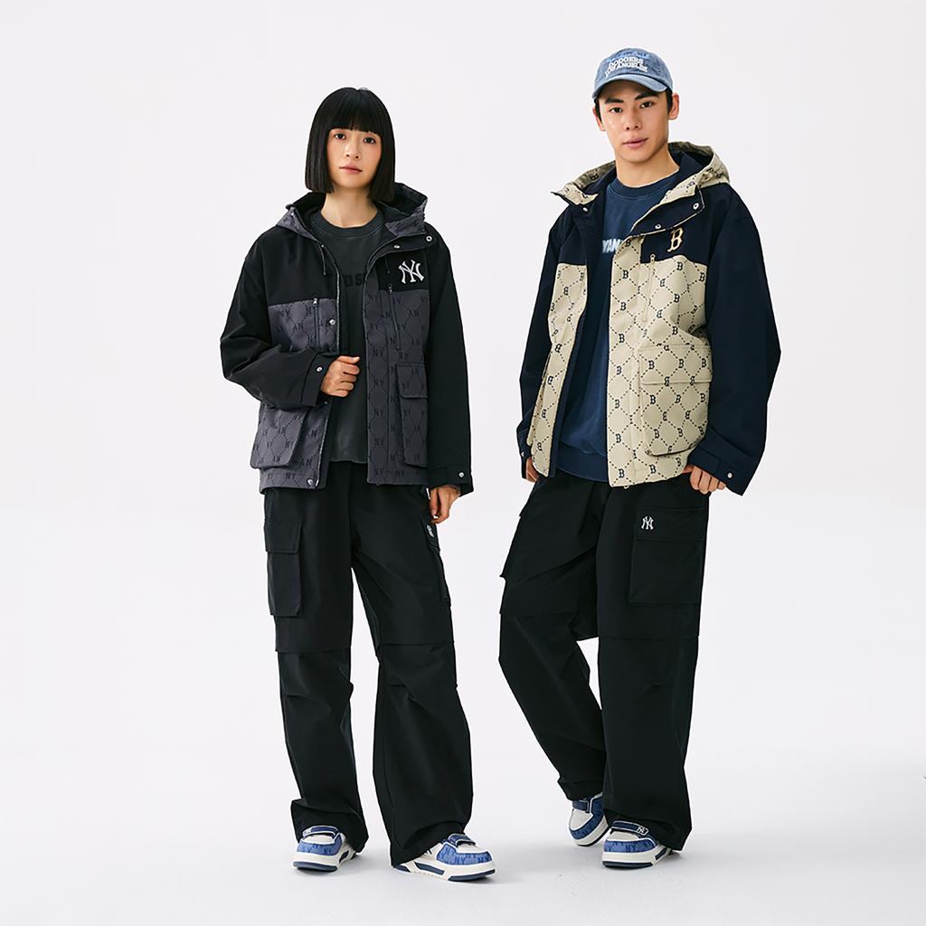 Новая коллекция MLB MONOGRAM Куртка New York Yankees 25FW Унисекс Стандартная Угольно-серая 3AWJM0154-50CGS