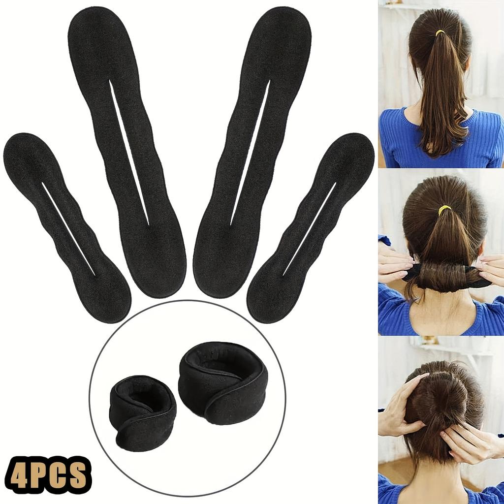 Набор из 3 предметов для создания пучка на волосах Donut Sponge Twist Styling Tool Зажимы для завивки волос для свадеб, путешествий, на каждый день, подарок