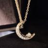 Новое простое стильное ожерелье с луной для женщин, аксессуары для романтической любви, вечерние, повседневное, универсальное, модное ожерелье, модные украшения