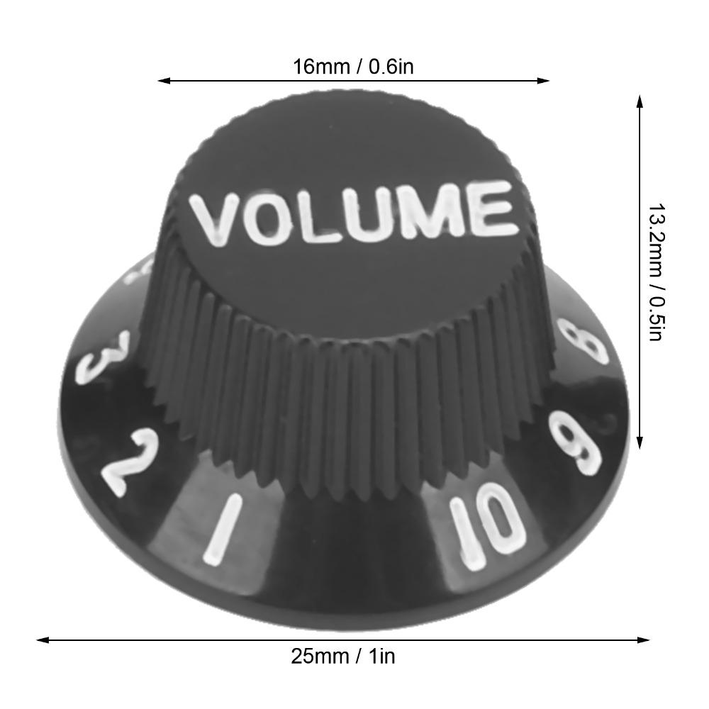 3PCS 2T1V Volume Tone Knobs Plastic Material Speed Control Knobs Electric Guitar