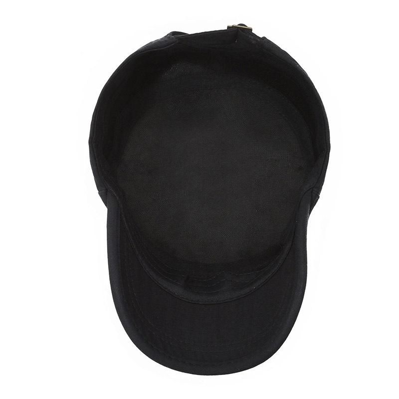 Весна и осень Новая четырехсезонная шляпа с плоским верхом, вымытая старая ретро-милитари, мужская кепка, повседневная мужская шляпа от солнца