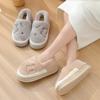 Bag Heel Cotton Slippers Women's Winter Indoor Home Warmth Thick Sole Non-slip Household Shit Feeling Cartoon Cotton Shoes Men