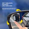 Frameless Rearview Mirror Fan-shaped Glass Reversing Small Round Mirror 360 Degree Ultra-high-definition Auxiliary Reflector Car Blind Spot Mirror