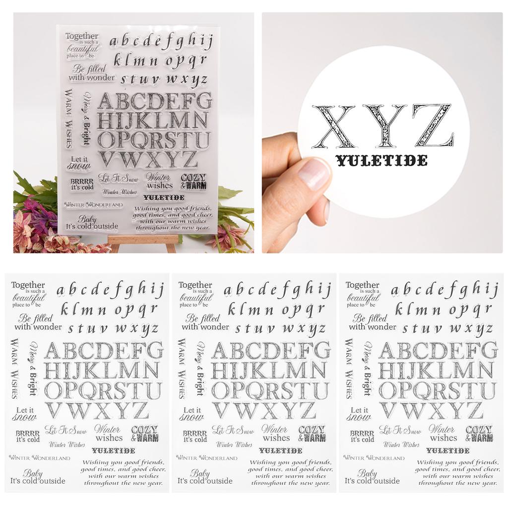 3 шт. прозрачные штампы с английским алфавитом для поделок для альбома-открытки