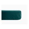 Percale Fitted Sheet Pure Combed Long-staple Cotton 80 Threads/cm² with 35 Cm Pocket Vent Du Sud - Teal Blue - 160 X 200 Cm Pocket