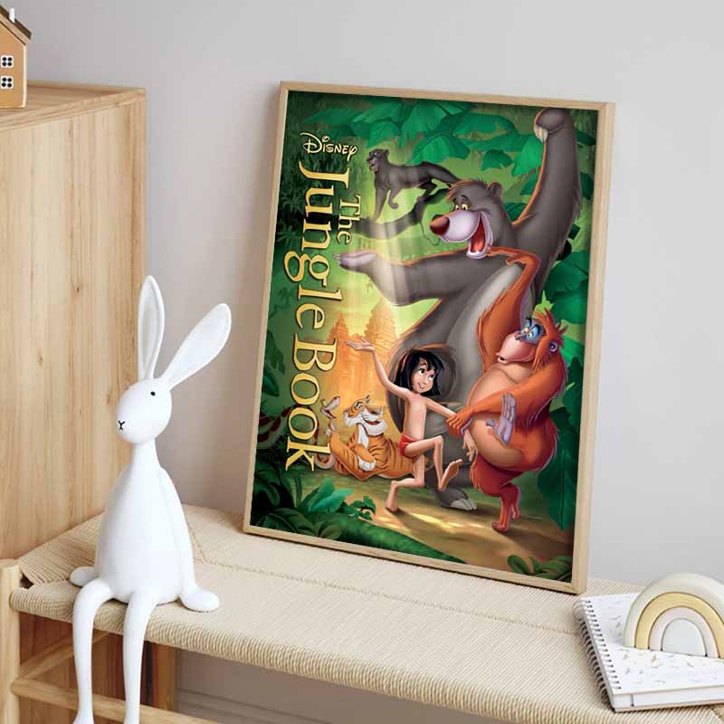 Disney 5D DIY Алмазная мозаика Приключение Маугли Мультяшная Полная алмазная мозаика Арт Набор для украшения стен