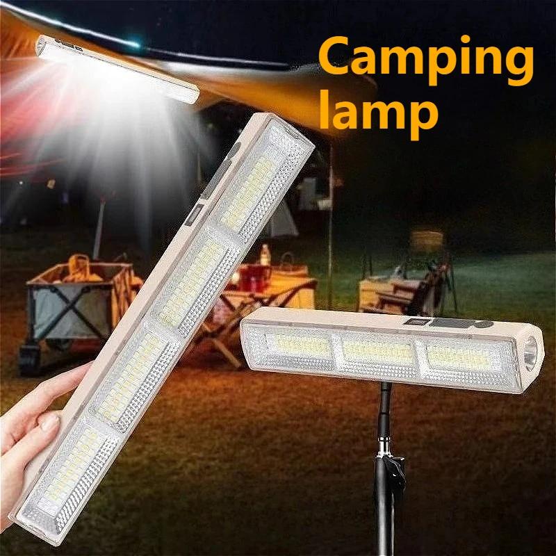 Rechargeable Camping Light Waterproof Camping Lamp Tube Dimmable LED Magnetic Lamp Tube with Hook Outdoor Camping Equipmentnt