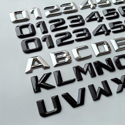 2,3 см DIY Алфавит 3D Острые Буквы Цифры Сердце Точка ABS Эмблема Наклейка Логотип На Багажник Автомобиля для Любых Автомобилей (Цена за 1 шт.)