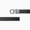 Calvin Klein Повседневный мужской ремень из натуральной кожи, двусторонний, с металлической пряжкой-буквой, ширина 3,5 см, цвет 003-Космический черный, 90-Без коробки