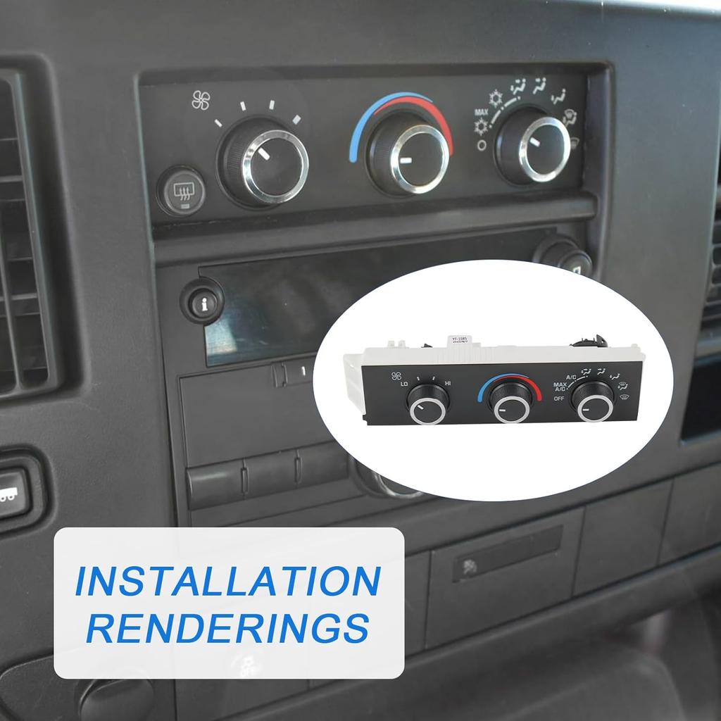 Front A/C Heater Climate Control Module Compatible With 1996-2014 Chevrolet Express 1500 GMC Savana 1500 1996- Chevrolet Express 2500 3500 GMC Savana