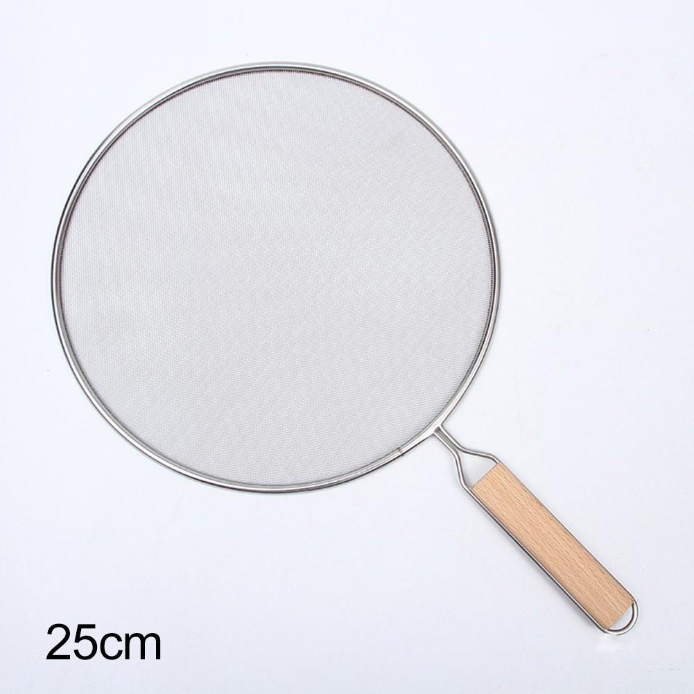 21-33 см Брызгозащитный экран из нержавеющей стали Крышка-сетка для сковороды Кухонные инструменты для приготовления пищи Многофункциональный экран Деревянная ручка