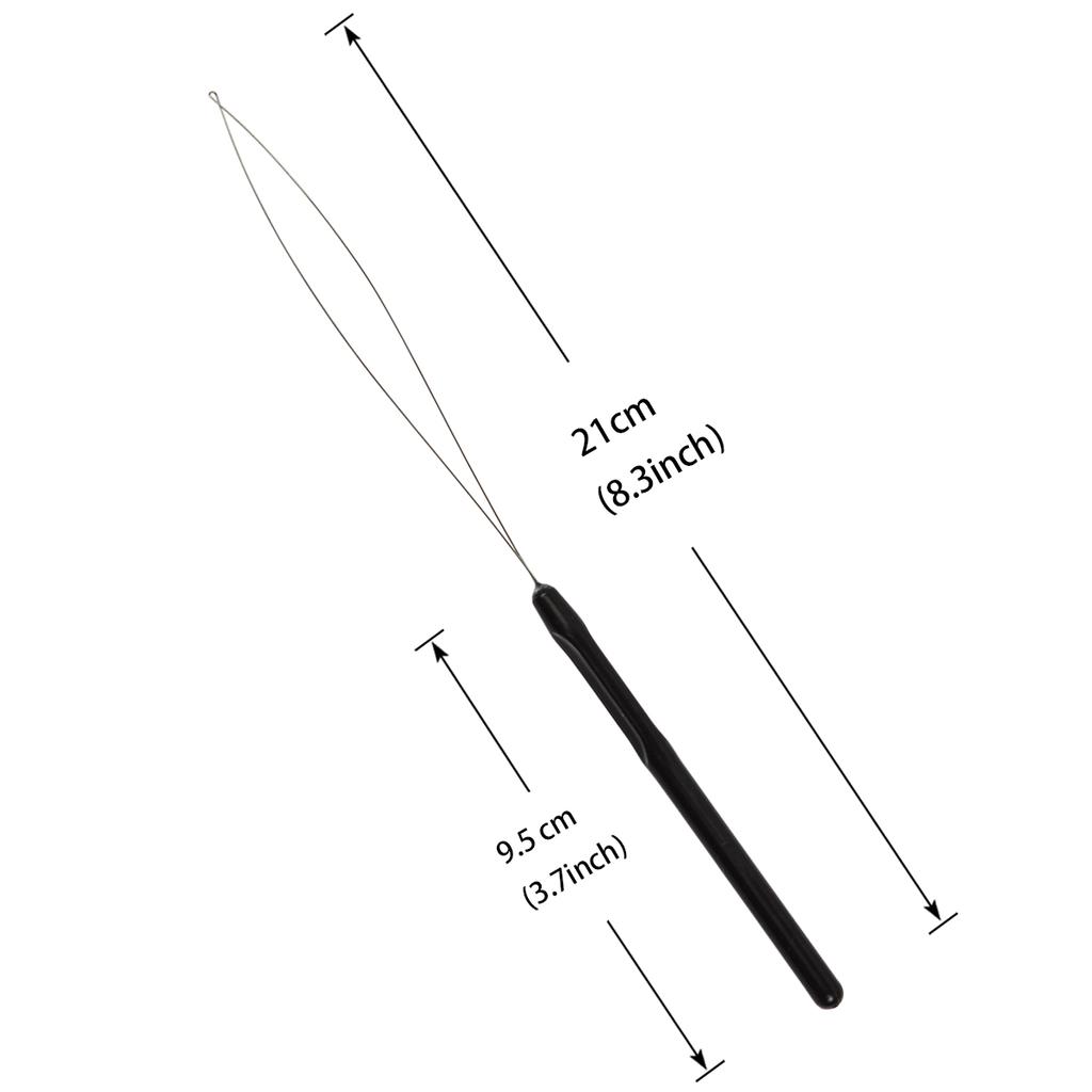 5 шт. Инструмент для продевания крючка для наращивания волос, петля для иглы, инструмент для продевания нити, силиконовые микробусины