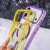 Совместимый с iPhone 11 Pro Max 2-в-1 Прозрачный Магнитный Чехол для Телефона, Apple 11 Полупрозрачный Цветной Защитный Чехол с Полным Покрытием