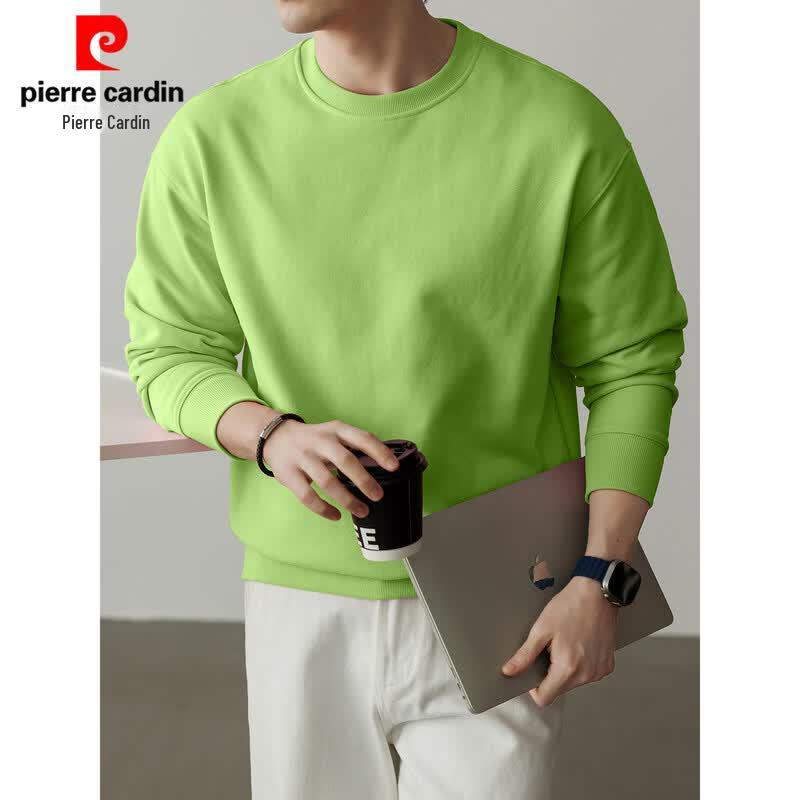 Pierre Cardin Мужская футболка с длинным рукавом и круглым вырезом, плотность 430 г/м²