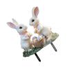 Пасхальный кролик садовый колышек акриловый кролик знак реалистичная фигурка животного подходит для наружного украшения и цветников