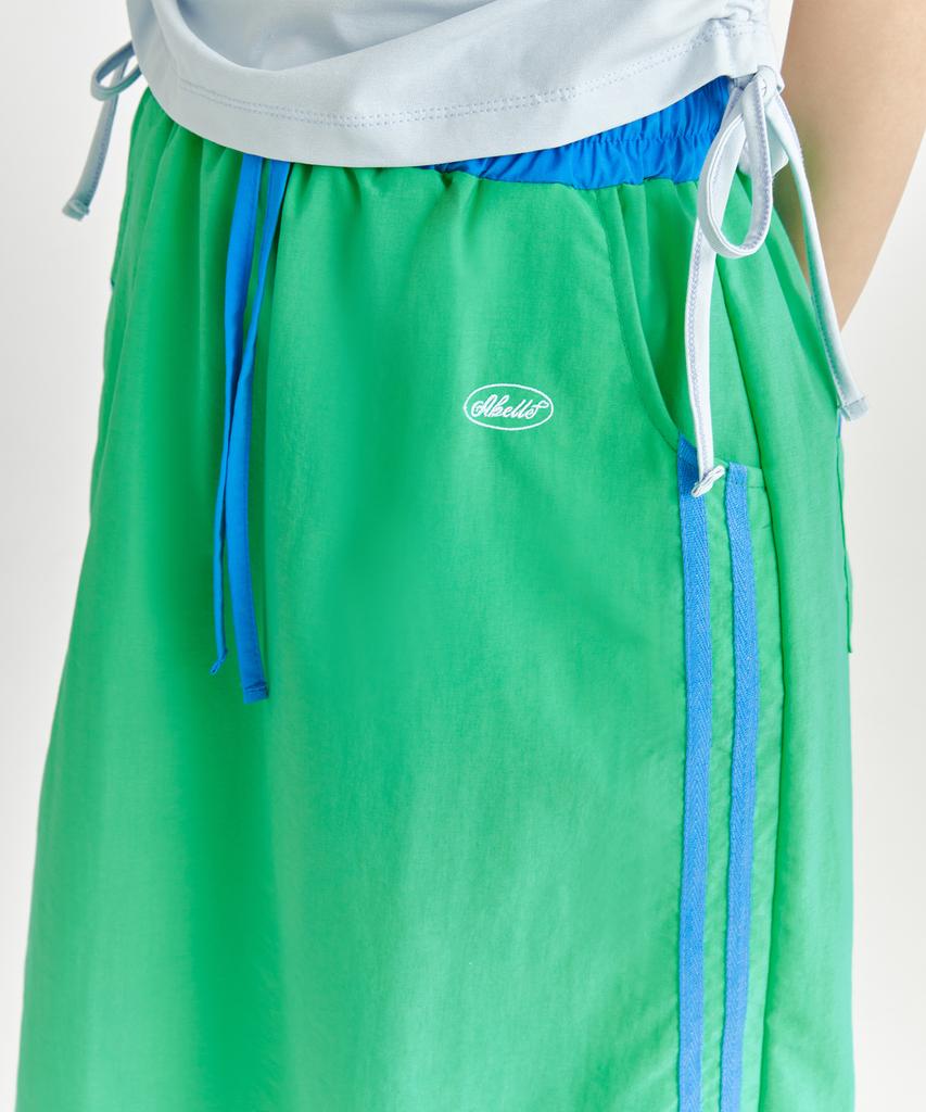 Adore Bell Contrast Line Skirt - Green