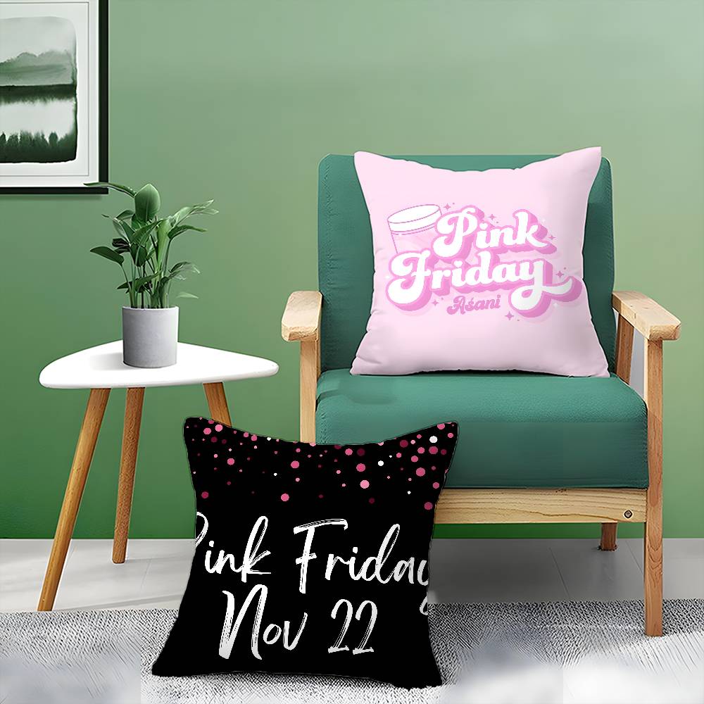 Минаж-Певица Pink Friday-P Наволочка Наволочка против пылевых клещей Невидимая молния Шелковистый короткий плюш Чехол на подушку для дивана