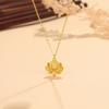Small Design Light Luxury Lotus Peng Necklace Simple and Noble Personalized Collar Chain