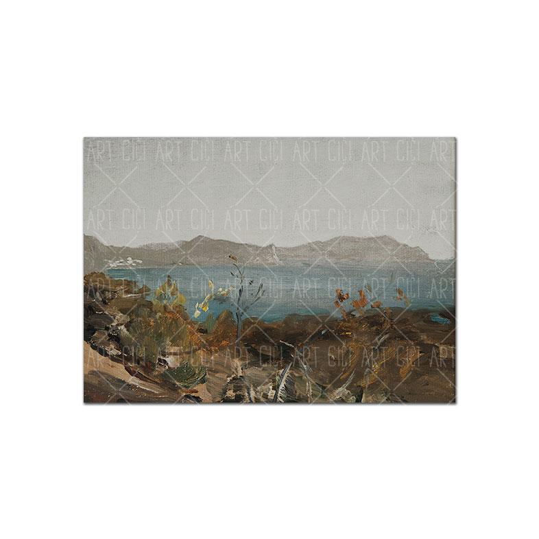 Vintage European Landscape Coastal Poster Botanical Art Print Textile Canvas Oil Painting Wall Picture Living Room Home Decor