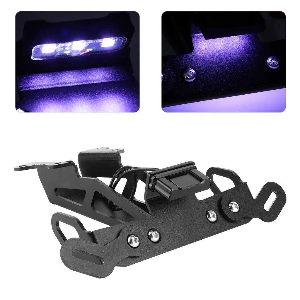 Задний держатель номерного знака мотоцикла с белой светодиодной подсветкой подходит для Yamaha MT?09 Трейсер ФДж?09