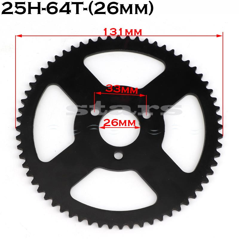 62 64 66 68 70 72 74 76 78T 80T Tooth 25H 26MM Rear Sprocket Mini Moto ATV Quad Dirt Pit Pocket Bike Chopper 47CC 49CC Parts