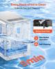 Countertop Ice Maker, 15 kg per Day, Self-Cleaning Portable Machine with Scoop, Drawer-Style Ice Access, Nugget Ice-Making Machine with Chewable Ices