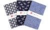 KOMESICHI Irodori Small Pattern Tenugui Navy Blue Set Set of 33 X 88cm (Tenugui) A, Anti-Fray Finish, 3, Approx.