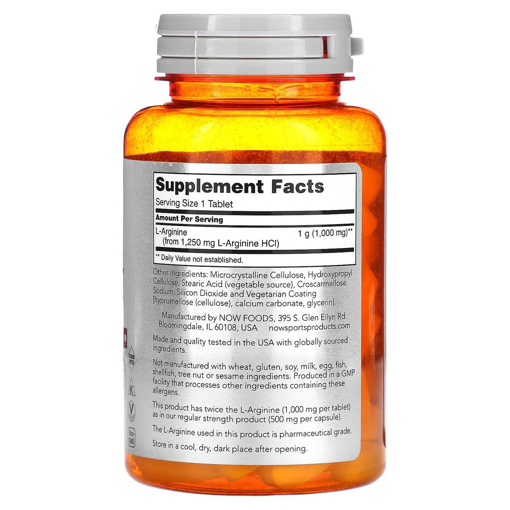 Double Strength L-Arginine, 1,000Mg, 60 Tablets