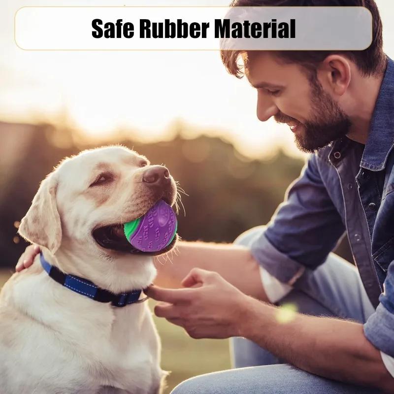 Игрушка для собак, мяч, пищащая интерактивная игрушка для собак, мяч для собак для больших и средних собак, игра и дрессировка, 2,5 дюйма, легкая в поимке игрушка для собак