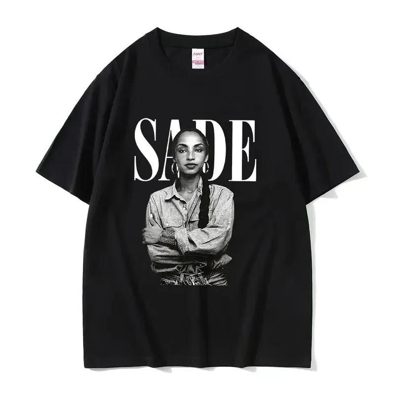 Футболка с принтом певицы S-Sade 90-х Женская Хип-Хоп Винтажная Футболка с коротким рукавом Streetwear