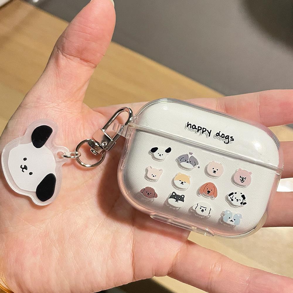 Милая собачка для чехла наушников AirPods 1 / 1-го поколения Pro1 защитный чехол Apple 1-го поколения наушники прозрачный мягкий чехол