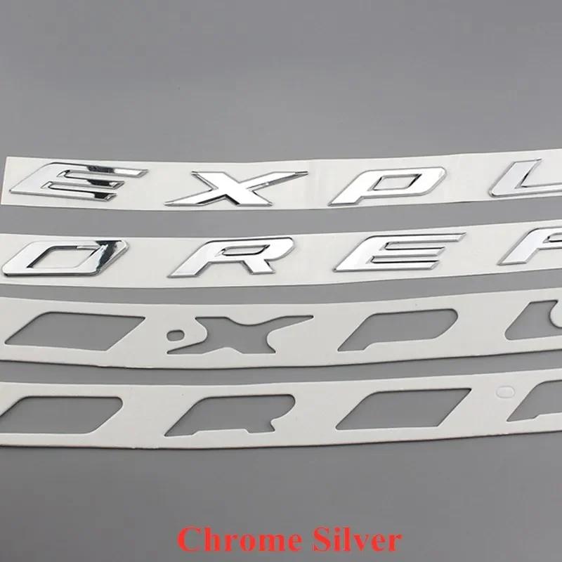 3D ABS EXPLORER Letters Car Front Hood Bonnet Emblem Badge Sticker for Ford Explorer 2011-2019 Car Styling Accessories