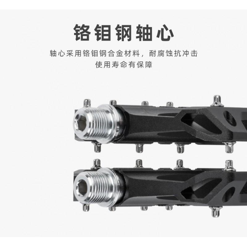 Aluminum Alloy Bicycle Pedals With Sealed Bearings Large Platform Non-Slip Surface Mountain Commuter Bikes
