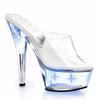 Women's 15CM high heels, crystal light shoes, cool slippers with lights, women's slippers