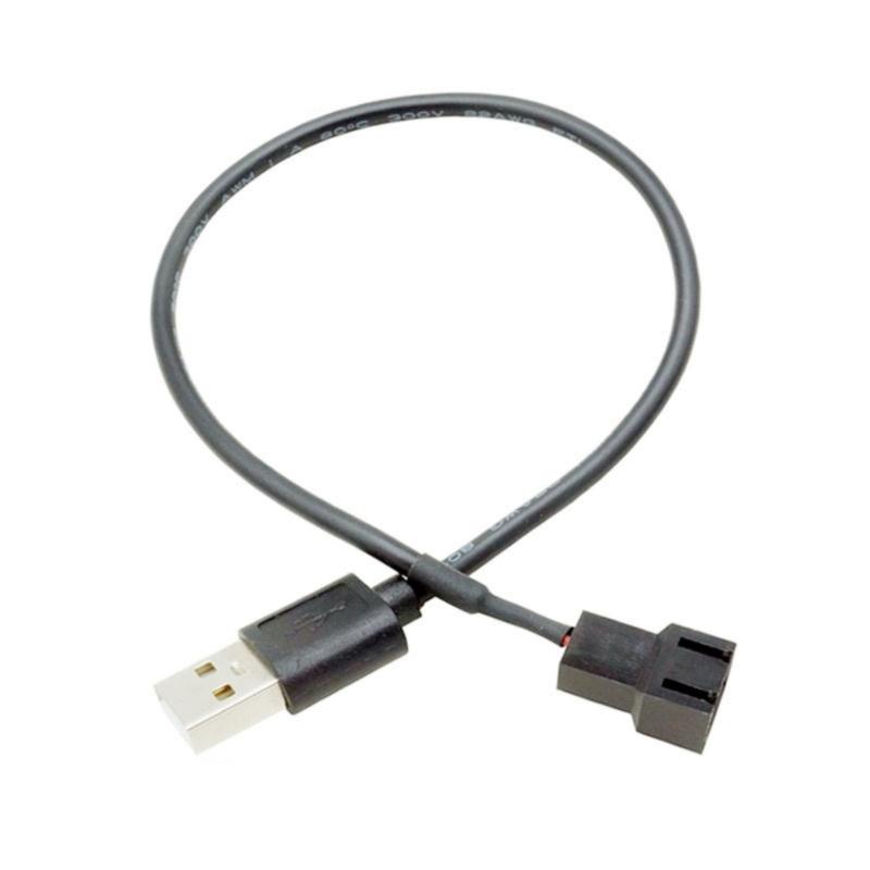 Многофункциональный USB-кабель для 4-контактного вентилятора, USB-штекер на 3/4-контактный вентилятор, плетеный адаптер питания для вентилятора охлаждения ПК