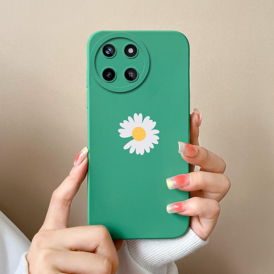 Чехол для телефона OPPO Realme 11 4G, милый узор в стиле мультфильмов, корпус из жидкого силикона для Realme11 4G, противоударный, популярный чехол