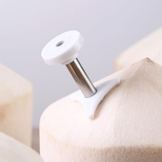 3 шт. Дырокол для кокосовых орехов Компактный прочный из нержавеющей стали Легко хранить Простое управление Многоразовый открывалка для кокосов