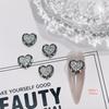Retro Luxury DIY Rhinestone Heart Nail Accessories - Zircon Manicure Jewelry