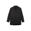 SS23 Cotton Blend Solid Color Shirt Jacket Men Jacket Black H63085