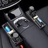Универсальное кожаное решение для хранения в салоне автомобиля Для соседнего сиденья Включает подстаканник и карман для телефона Работает со многими автомобилями 30 см x 10 см x 6 см