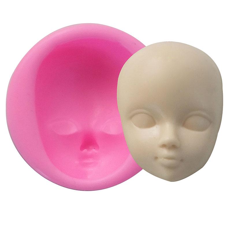 Форма силиконовая жаропрочная в виде детского лица. DIY