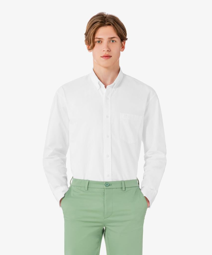 Мужская хлопковая рубашка LACOSTE Oxford свободного кроя Ch165E-56G 001