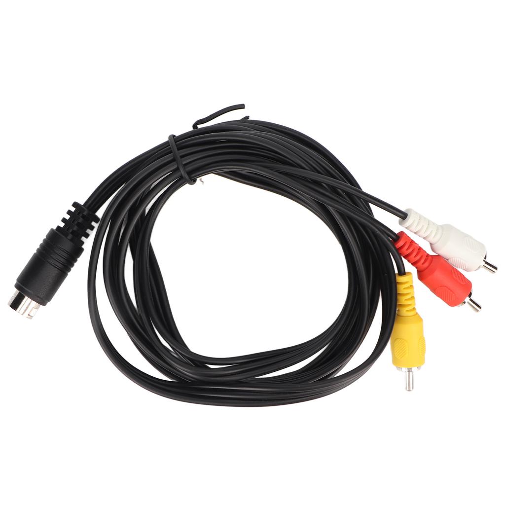 Кабель Mini DIN 9 Pin на 3 RCA Папа-папа Никелированный Звуковой Видео Композитный Шнур для ТВ AV-ресивера Монитора 5.9 фута