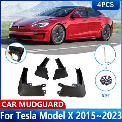 Автомобильные брызговики для Tesla Model X 2022, аксессуары 2015 ~ 2022, брызговики на передние колеса, брызговики для крыльев, защита от брызг