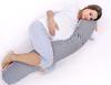 Longer Pregnancy Pillow for Pregnant Women to Sleep + Removable Cover - Purple