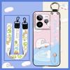 Lanyard Phone Holder Phone Case For Realme GT7 Pro Wrist Strap Cartoon Back Cover Dirt-resistant Durable Wristband Cute