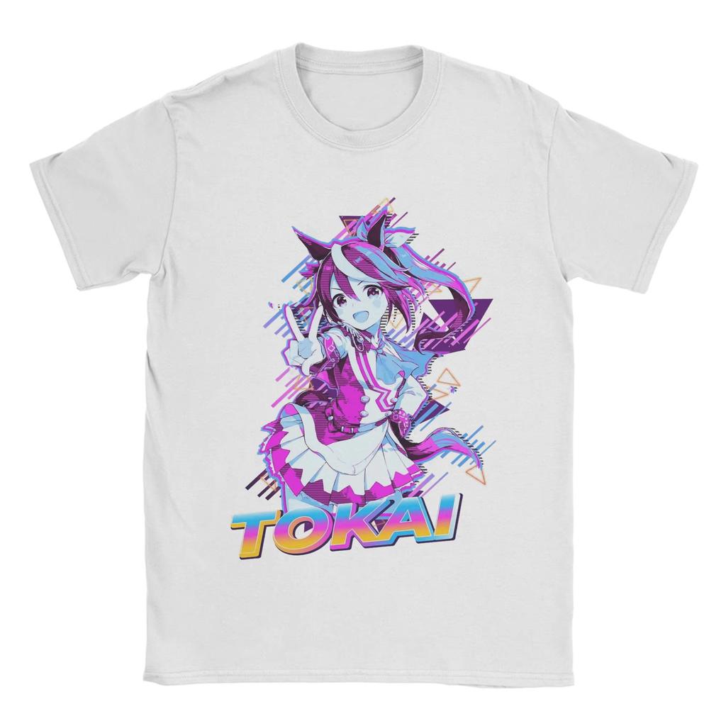 Uma Musume Pretty Derby Унисекс Футболка Крутые Футболки Короткий Рукав Круглый Вырез Хлопок Вечеринка Одежда Графические Футболки