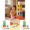 Wooden Educational Stacking Toy For Toddlers With Shape Sorting And Brain Development